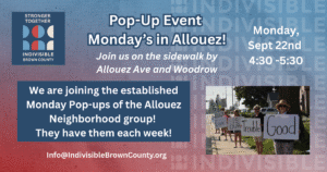 Pop-Up in Allouez Sept 22