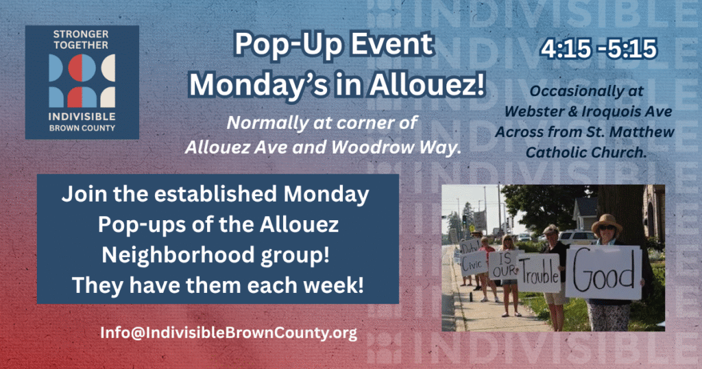 Pop-Up in Allouez Neighborhood every Monday