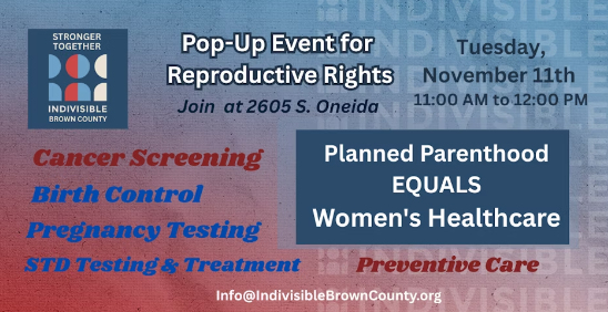 pop up at planned parenthood 11.11