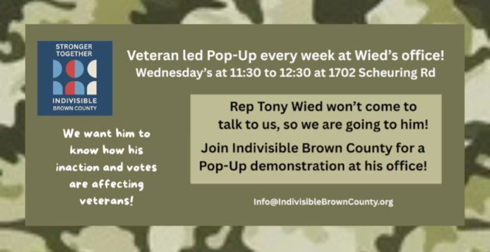 Wednesday weekly pop up at Tony Wied office